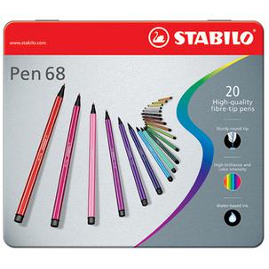 Fasermaler Pen 68, 30er Metall-Etui 6820-6