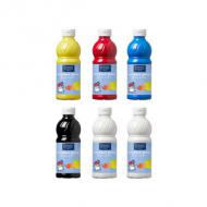 Acrylfarbe Glossy, 6 x 500 ml Flasche, farbig sortiert