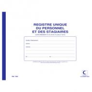 ELVE Registre unique du personnel & des stagiaires, 52 pages 210 x 297 mm, papier 100 g / m2, imprimé en bleu, 16 lignes, reliure piquée, couverture couché brillant deux faces (1464)