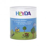 Stempelkissen-Set "Rainbow", in Klarsicht-Runddose