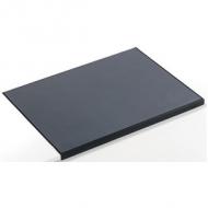 Schreibunterlage mit transparenter Abdeckung und Kantenschutz, schwarz