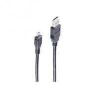 USB 2.0 Micro Anschlusskabel, USB-A - Micro USB-B - schwarz