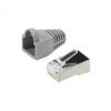 RJ45 Stecker mit Knickschutztülle, grau