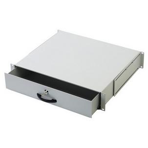 19" Dokumentenfach, 2 HE, lichtgrau DN-19 KEY-2U