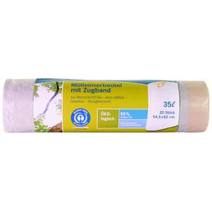 Mülleimerbeutel, mit Zugband, 35 Liter 241006