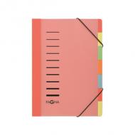 Ordnungsmappe DESKORGANIZER, 7-teilig, rot