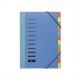 Ordnungsmappe DESKORGANIZER, 12-teilig, blau 44043-02