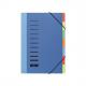 Ordnungsmappe DESKORGANIZER, 12-teilig, blau 44043-13