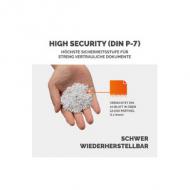 Fellowes Aktenvernichter Fortishred 3250HS, Partikel ------------ für den Markt: D  /  F  /  NL  /  A  /  L ------------0,8 x 5 mm, Schnittleistung: 5 - 7 Blatt, Auffangvolumen: 100 Liter, Arbeitsbreite: 260 mm, Sicherheitsstufe: P-7, vernichtet Kreditkarten / CDs / Heft- & Büroklammern, schwarz /  silber, Maße: (B)495 x (T)470 x (H)926 mm  (4617201)