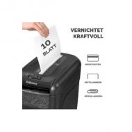 Fellowes Aktenvernichter Powershred 60Cs, schwarz,Partikel 4 x 40 mm, Schnittleistung: 10 Blatt, Auffangvolumen: 22 Liter, Arbeitsbreite: 230 mm, Sicherheitsstufe: P-4 / T-4, vernichtet Kreditkarten / Büro- & Heftklammern, Maße: (B)233 x (T)371 x (H)407 mm, Eurostecker (4606101 / CRC4606101)