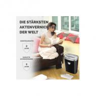 Fellowes Aktenvernichter Powershred 53C, schwarz, Partikel 4 x 35 mm, Schnittleistung: 10 Blatt, Auffangvolumen: 23 Liter, Arbeitsbreite: 220 mm, Sicherheitsstufe: P-4 / O-1 / T4, vernichtet CDs / Kreditkarten / Büro- & Heftklammern, Maße: (B)356 x (T)243 x (H)457 mm, Eurostecker (4653101 / CRC4653101)