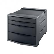 Schubladenbox Europost, anthrazit / schwarz