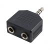 Audio-Adapter, 3,5 mm Klinkenstecker - 2 x 3,5 mm Klinkenkupplung