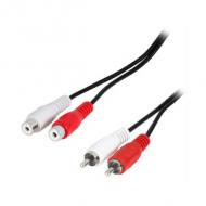 Symbolbild: Audiokabel, 2 x Cinchstecker - 2 x Cinchkupplung