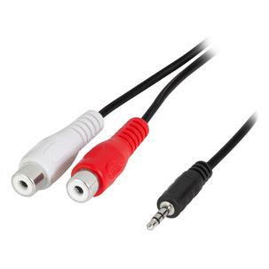 Symbolbild: Audiokabel, 2 x Cinchkupplung - 3,5 mm Klinkenstecker CA1047