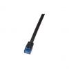Flach-Patchkabel Kat. 5e, U/UTP, schwarz
