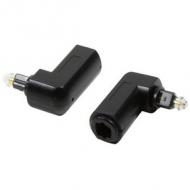 Audioadapter, Toslink-Stecker - Toslink-Kupplung, 90 Grad gewinkelt