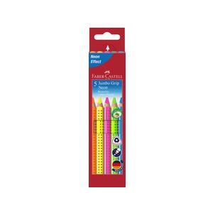 Dreikant-Buntstifte Jumbo GRIP Neon, 5er Etui 110994