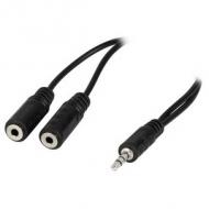 Symbolbild: Audiokabel, 3,5 mm Klinkenstecker - 2 x 3,5 mm Klinkenkupplung