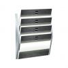 4er Wand-Prospekthalter "the arc", silber