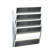 4er Wand-Prospekthalter "the arc", silber
