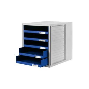 Schubladenbox SCHRANK-SET, lichtgrau / blau 1401-13