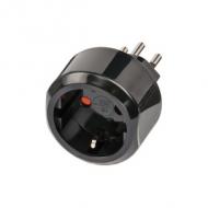 Reisestecker-System Schutzkontaktstecker / Schweiz - Vorderseite, schwarz