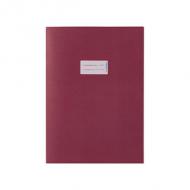 Symbolbild: Heftschoner, aus Papier, weinrot