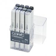 Marker classic, 12er Set kalte Grautöne "CG"