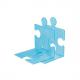 Buchstütze / CD-Ständer PUZZLE, 2er Set, blau-transluzent 9212-13