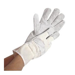 Symbolbild: Arbeitshandschuh "WORK", Rindspaltleder, in Anwendung 33953