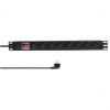 19" Steckdosenleiste, 1 HE, 8-fach