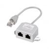 RJ45 T-Adapter, 1:1 parallel geschaltet, Detailansicht