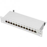 10" Patch Panel Kat.6A, Klasse EA, lichtgrau
