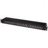 19" Patch Panel Kat.6A, 24 Ports, schwarz