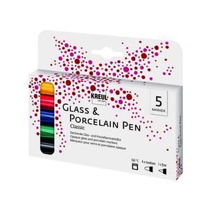 Porzellanmarker "Glass & Porcelain Pen Classic", 5er-Set 16400