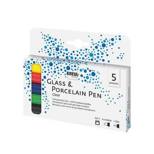 Porzellanmarker "Glass & Porcelain Pen Clear", 5er-Set 42650