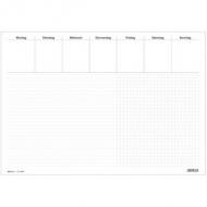 Papier-Schreibunterlage "Office", liniert / kariert, weiß