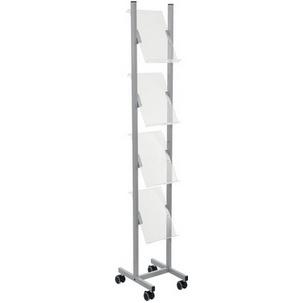 Prospektregal "the rolling show" für 12 x DIN A4 - mit Acrylböden H6813399