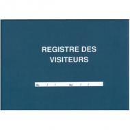 ELVE Registre des Visiteurs, 210 x 297 mm, 96 pages réserves blanches sur plat et dos pour titre et date, papier offset 100 g / m2, couverture: papier toilé teinté bleu, (43001)