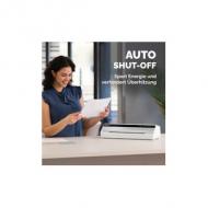 Fellowes Laminiergerät Saturn, DIN A3, weiß / grau Laminierbreite: 320 mm, für Folienstärke: 160 bis 250 mic (2 x 80 mic - 2 x 125 mic), 2 Heizrollen, Aufwärmzeit: 60 Sekunden, automatische Abschaltfunktion, Schutzkontaktstecker - für CH inkl. Fixadater (5736001 / 5736201)