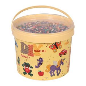 Bügelperlen midi "Volltonmix", im Eimer, 30.000 Stück 181-67