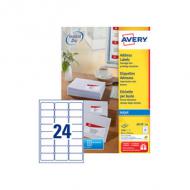 AVERY Etiquette dadresse jet dencre, 99,1 x 38,1 mm, blanc avec marge, coins arrondis, pour imprimante jet dencre contenu: 1.400 étiquettes sur 100 feuilles A4 (J8163-100.FR)