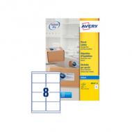 AVERY Etiquette dexpédition, 99,1 x 139 mm, blanc bord tout autour, coins arrondis, pour imprimante jet dencre contenu: 100 étiquettes sur 25 feuilles A4 (J8169-25.FR)