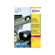 AVERY Etiquette, ultra-résistant, 99,1 x 42,3 mm, blanc matire polyester, pour imprimantes laser contenu: 240 étiquettes sur 20 feuilles A4 (L4776-20.FR)