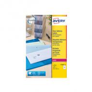 AVERY Etiquette dadresse, 63,5 x 38,1 mm, transparent marge tout autour, coins arrondis, pour imprimante laser contenu: 525 étiquettes sur 25 feuilles A4 (L7560-25.FR)