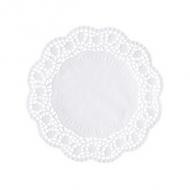 Symbolbild: Torten-Spitzenpapier, weiß