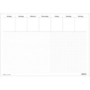 Papier-Schreibunterlage "Office", liniert / kariert, weiß 46632