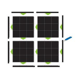 Symbolbild: zeigt mögliche Kombination der Matten und Leisten 16123M