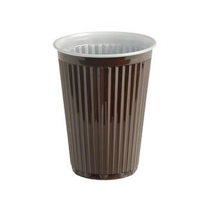 Kunststoff-Thermobecher, braun/weiß 90349